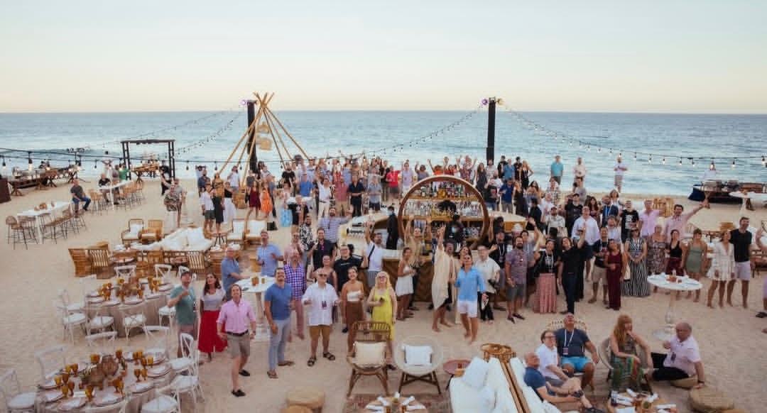 Satoshi Roundtable 2021 — private beach gathering at sunset