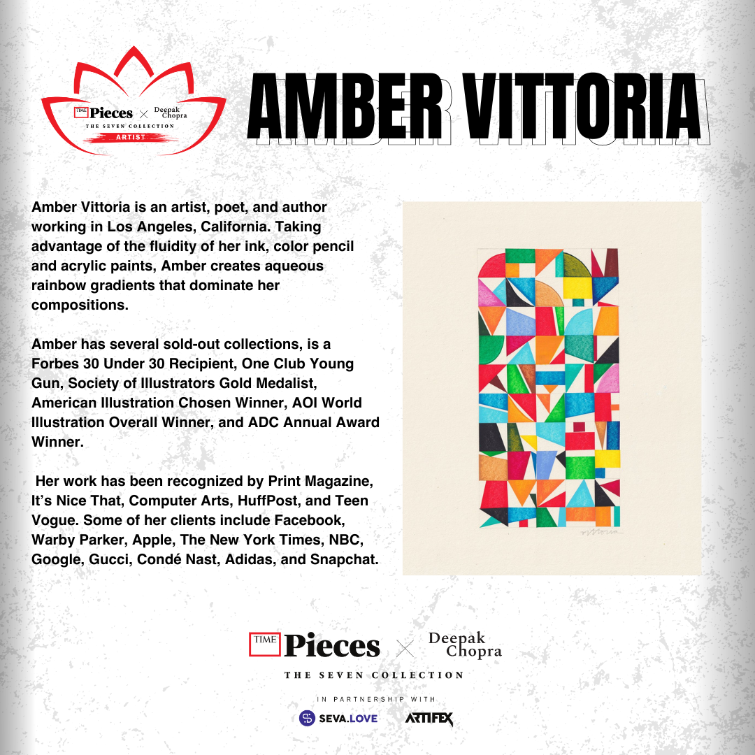 The Seven Collection — Amber Vittoria artist bio spread